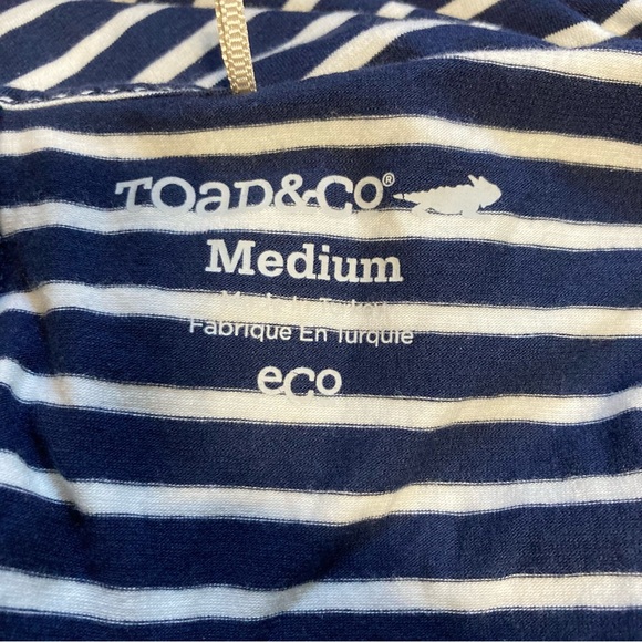 TOAD and CO Marley Blue and White Nautical Striped Short Sleeve Pocket Dress - Picture 11 of 13